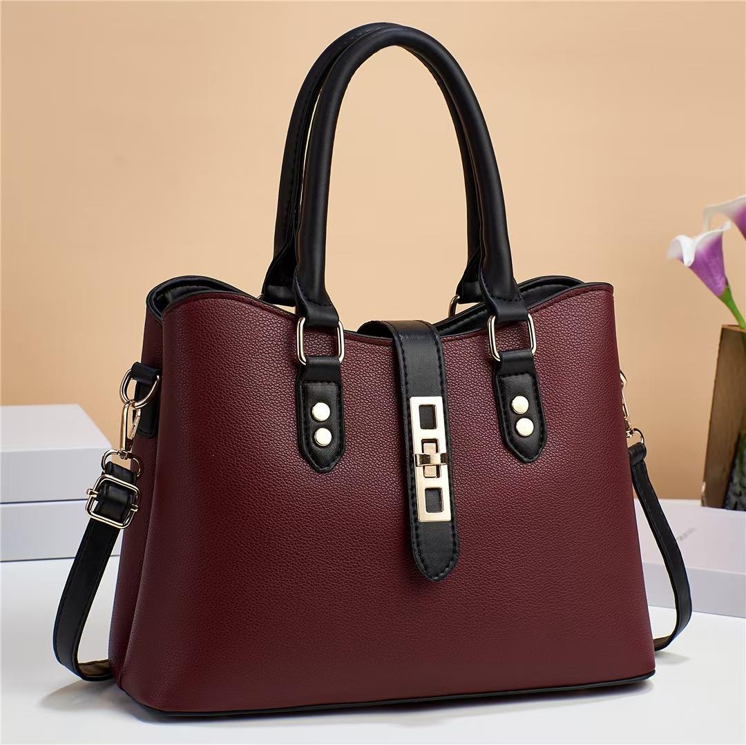Bolso de madre portátil estampado al por mayor Pu Lychee